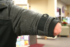 left winter coat sleeve amputee