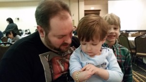 Hadley was adorable in his LOH gear! #BrotherPhotobomb